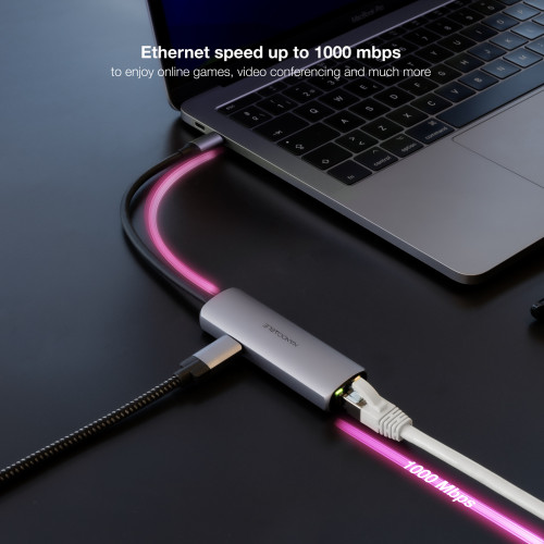 Nanocable Adaptador USB-C 3.1 a RJ45, con PD 100W, USB-C/M - Imagen 5