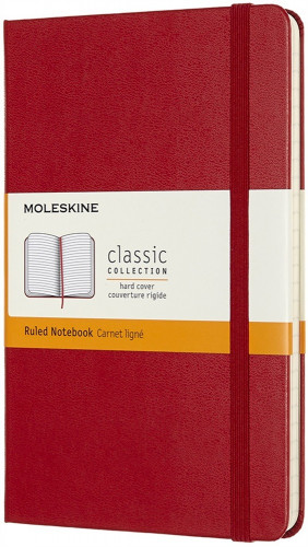 LIBRETA CLASICA TAPA DURA ROJA M (11,5X18CM) RAYADA MOLESKIN