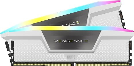 MEMORIA CORSAIR DDR5 64GB 2X32GB PC5600 VENGEANCE RGB BLANCA - Imagen 2