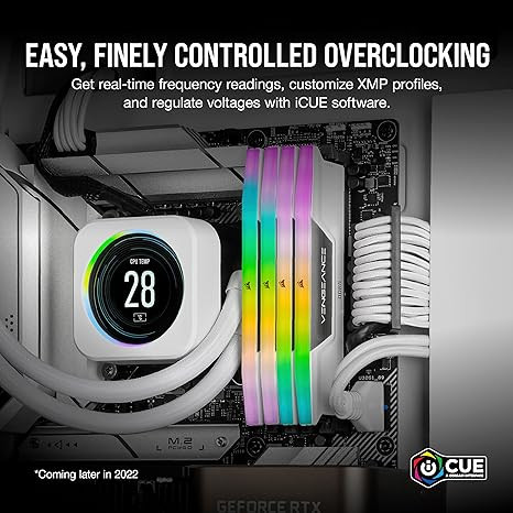 MEMORIA CORSAIR DDR5 64GB 2X32GB PC5600 VENGEANCE RGB BLANCA - Imagen 6