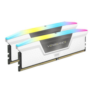 MEMORIA CORSAIR DDR5 64GB 2X32GB PC6000 VENGEANCE RGB BLANCA