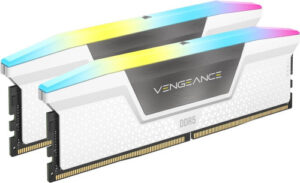 MEMORIA CORSAIR DDR5 32GB 2X16GB PC6000 VENGEANCE RGB BLANCA