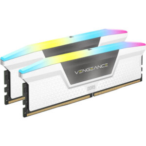 MEMORIA CORSAIR DDR5 32GB 2X16GB PC6400 VENGEANCE RGB BLANCA