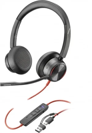 HP Poly Auriculares estéreo Poly Blackwire 8225 con certific
