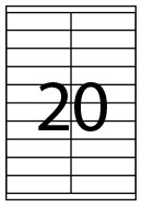 CAJA 100 HOJAS ETIQUETAS ADHESIVAS ILC BLANCA 105X29 FABRISA