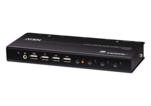 ATEN 4-PORT USB 4K HDMI KVMP SWITCH WITH USB PERIPHERAL
