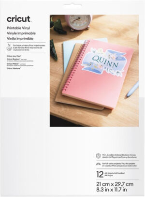 CRICUT PRINTABLE VINYL A4 - 12 SHEETS (WHITE)