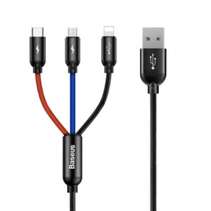 BASEUS THREE PRIMARY COLORS 3-IN-1 CABLE USB FOR M+L+T 3