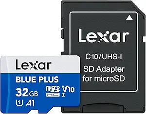 LEXAR 32GB BLUE PLUS MICROSDHC UHS-I WITH SD ADAPTER, UP - Imagen 2
