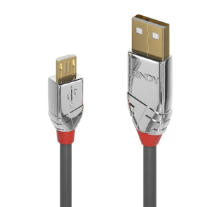 Lindy 36651 cable USB USB 2.0 1 m USB A Micro-USB B Gris
