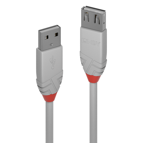 Lindy 36710 cable USB USB 2.0 0,2 m USB A Gris - Imagen 2