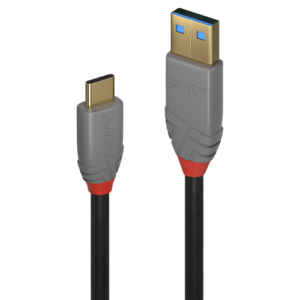 Lindy 36911 cable USB 1 m USB C USB A Negro, Gris