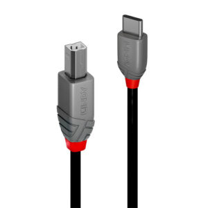 Lindy 36943 cable USB USB 2.0 3 m USB C USB B Negro