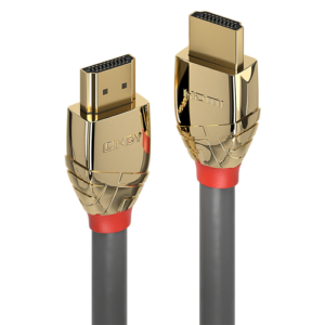 Lindy 37866 cable HDMI 10 m HDMI tipo A (Estándar) Oro, Gris