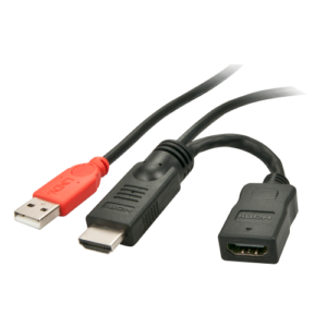 Lindy 41080 Adaptador gráfico USB Negro, Rojo