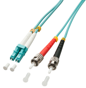 Lindy 5.0m OM3 LC - ST Duplex Cable de fibra óptica e Infini