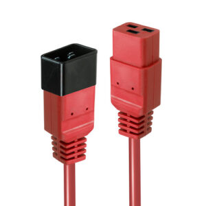 Lindy 30123 cable de transmisión Rojo 1 m C19 acoplador