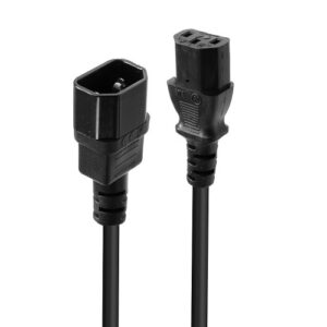 Lindy 30321 cable de transmisión Negro 1 m C14 acoplador