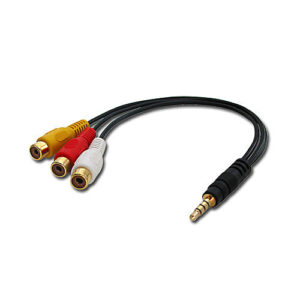 Lindy 35539 cable de vídeo compuesto 0,25 m 3,5mm 3 x RCA
