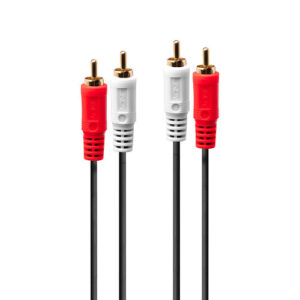 Lindy 35660 cable de audio 1 m 2 x RCA Rojo, Blanco