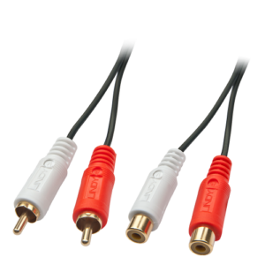 Lindy 35671 cable de audio 2 m 2 x RCA Negro, Rojo, Blanco