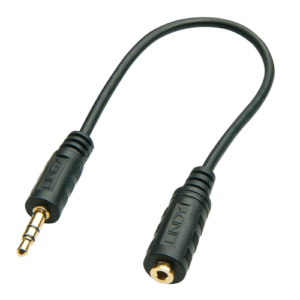 Lindy 35699 cable de audio 20 m 3,5mm 2,5mm Negro