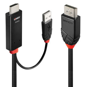 Lindy 41498 adaptador de cable de vídeo 1 m HDMI + USB Type-