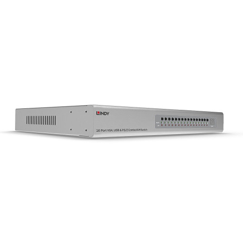Lindy 39527 interruptor KVM Montaje en rack Plata