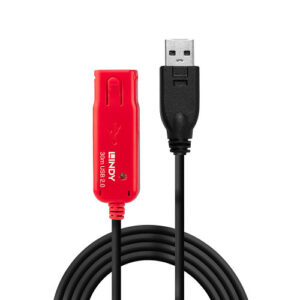Lindy 42923 cable USB USB 2.0 30 m USB A Negro, Rojo