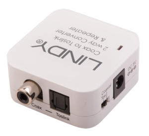 Lindy 70411 cambiador de género para cable Toslink RCA Blanc