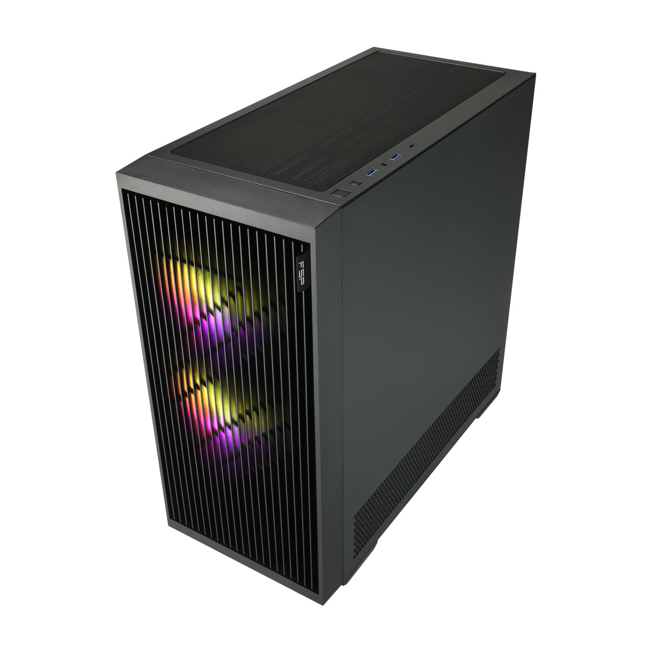 FSP CAJA M330-BA (ATX MID TOWER, BLACK,USB3.0 X 2, TYPE-C - Imagen 4