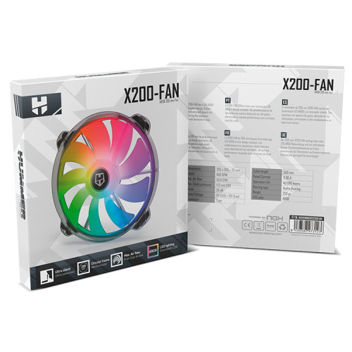 NOX X200-FAN Carcasa del ordenador Ventilador 20 cm Translúc - Imagen 7
