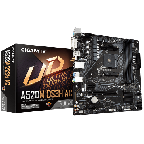 GIGABYTE A520M DS3H AC Placa Base - Procesadores AMD Ryzen - Imagen 2