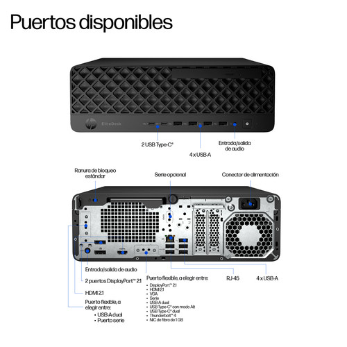 HP EliteDesk 8 SFF G1i Desktop AI PC Intel Core Ultra 5 - Imagen 5